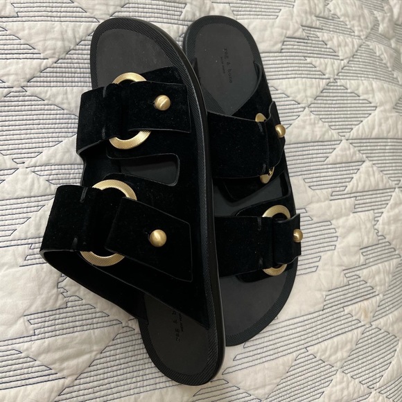 rag & bone
Arc Flat Leather suede Slides - Picture 3 of 7